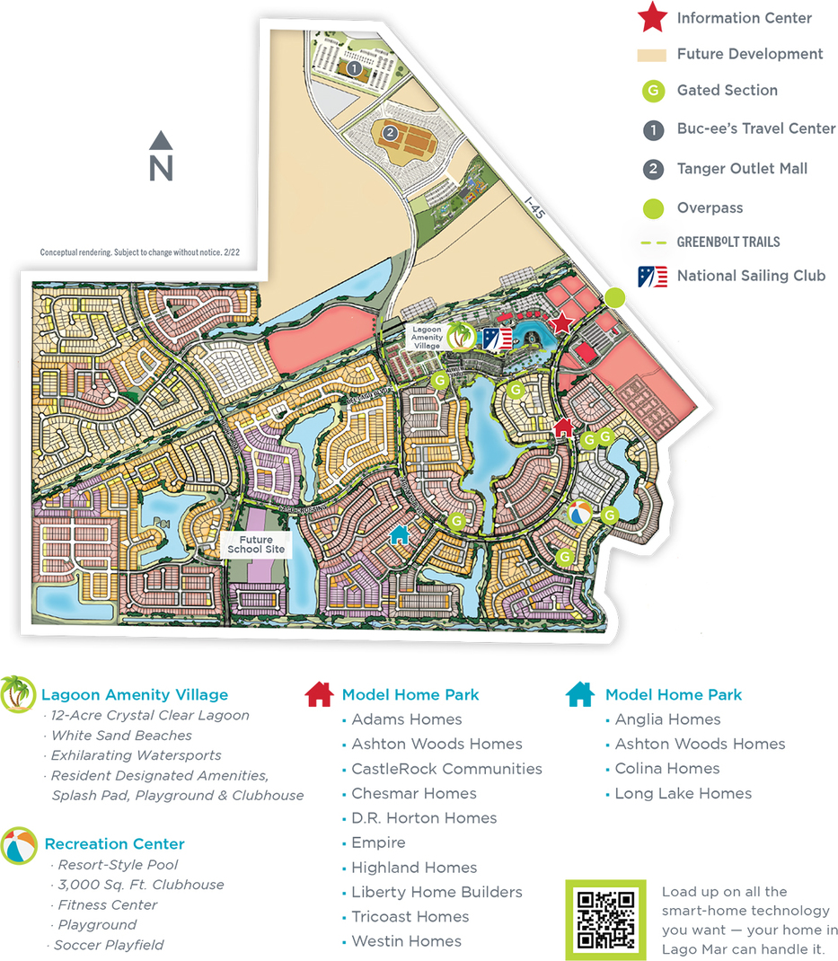 Master Plan for Lago Mar New Home Community in Texas City, TX